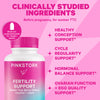 Pink Stork Fertility Support. Clinically Studied Ingredients for women TTC.