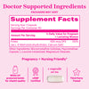 Pink Stork Folate Supplement Facts.