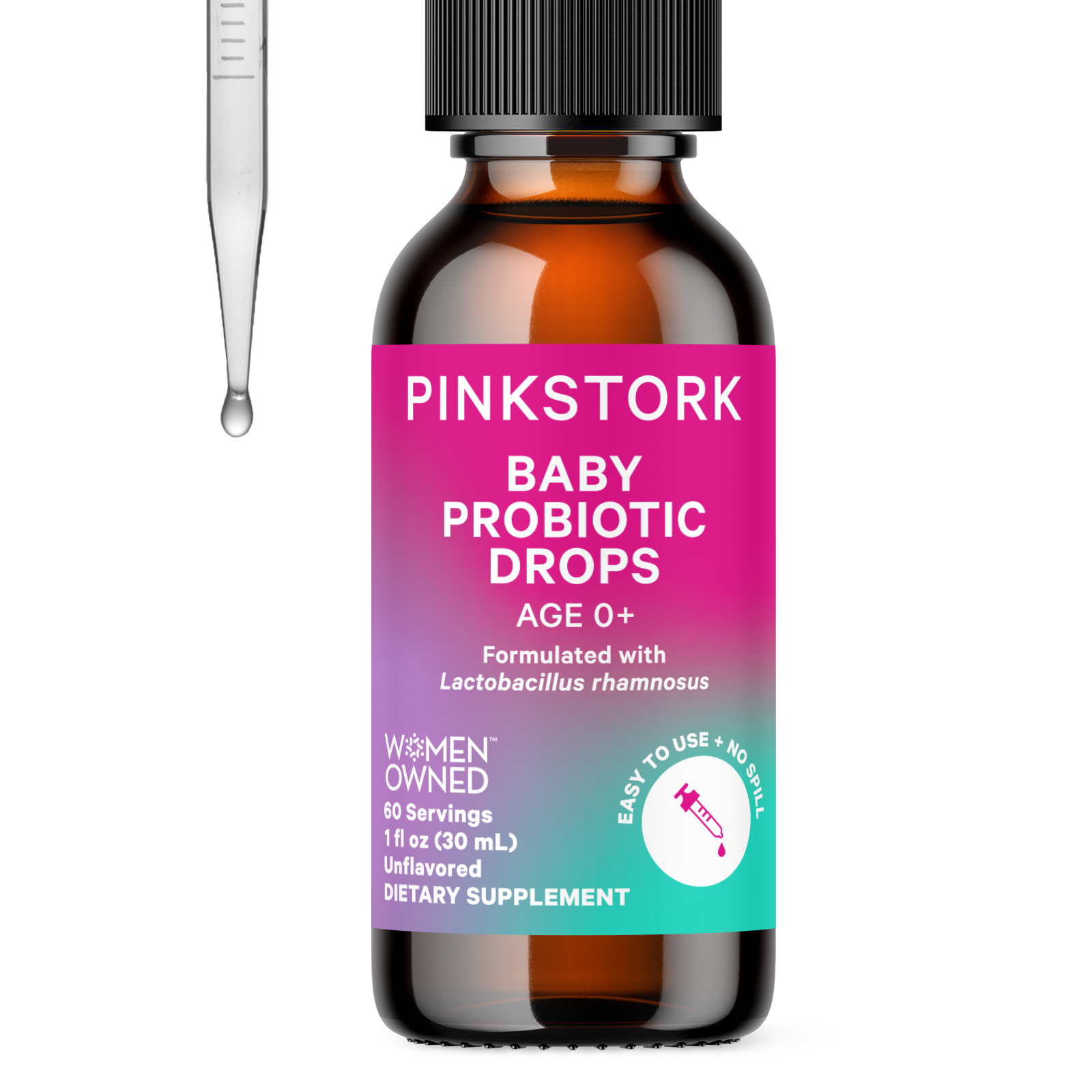Infant + Toddler Probiotics  Baby Probiotic Drops - Pink Stork