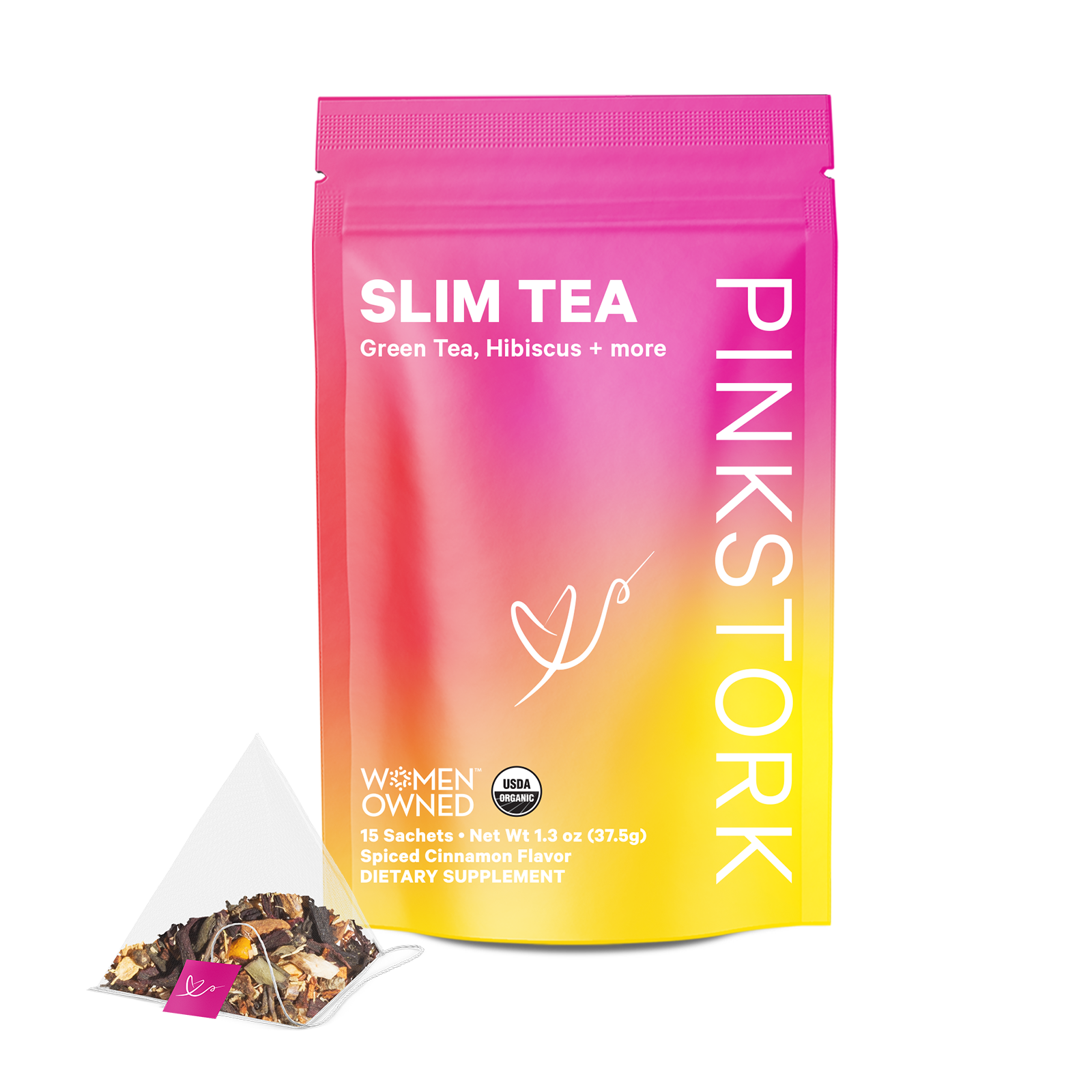 Pink Stork Slim Tea: USDA Organic, Supports Metabolism + Inflammation