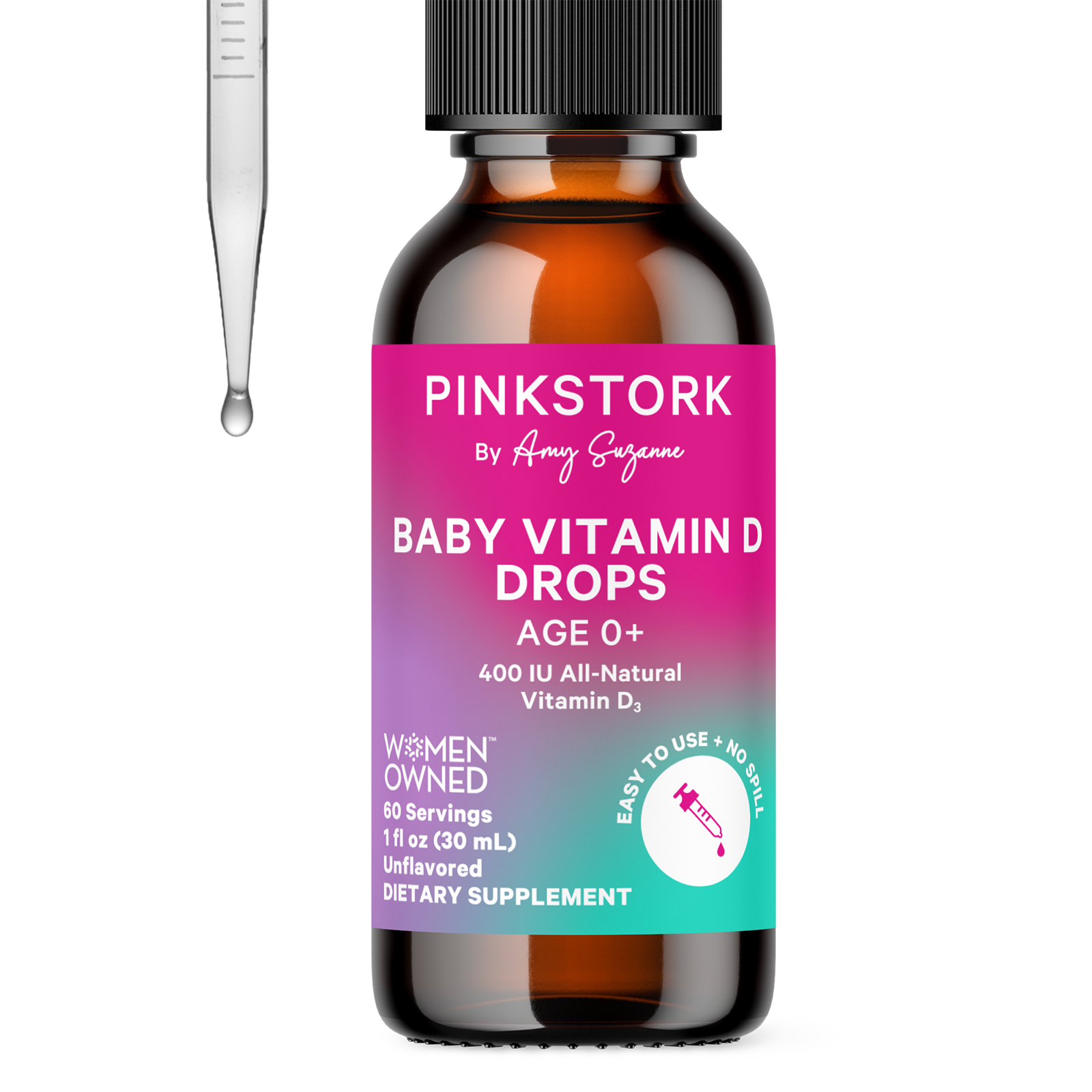 Toddler, Baby Infant Vitamin D Drops Vitamin D Drops Pink Stork