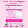 Pink Stork Labor Prep Tea, Unsweetened Floral Flavor Supplement Facts.