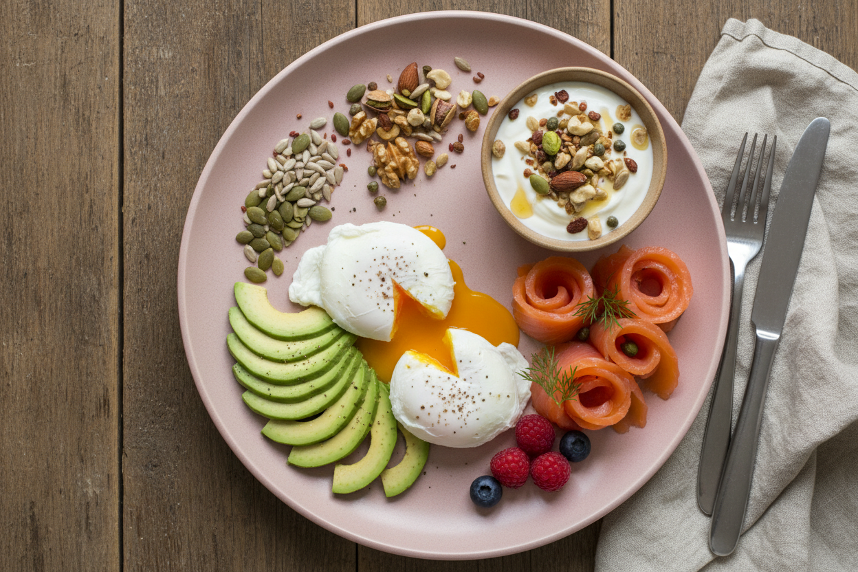 Why does a low-protein breakfast set up an afternoon crash?