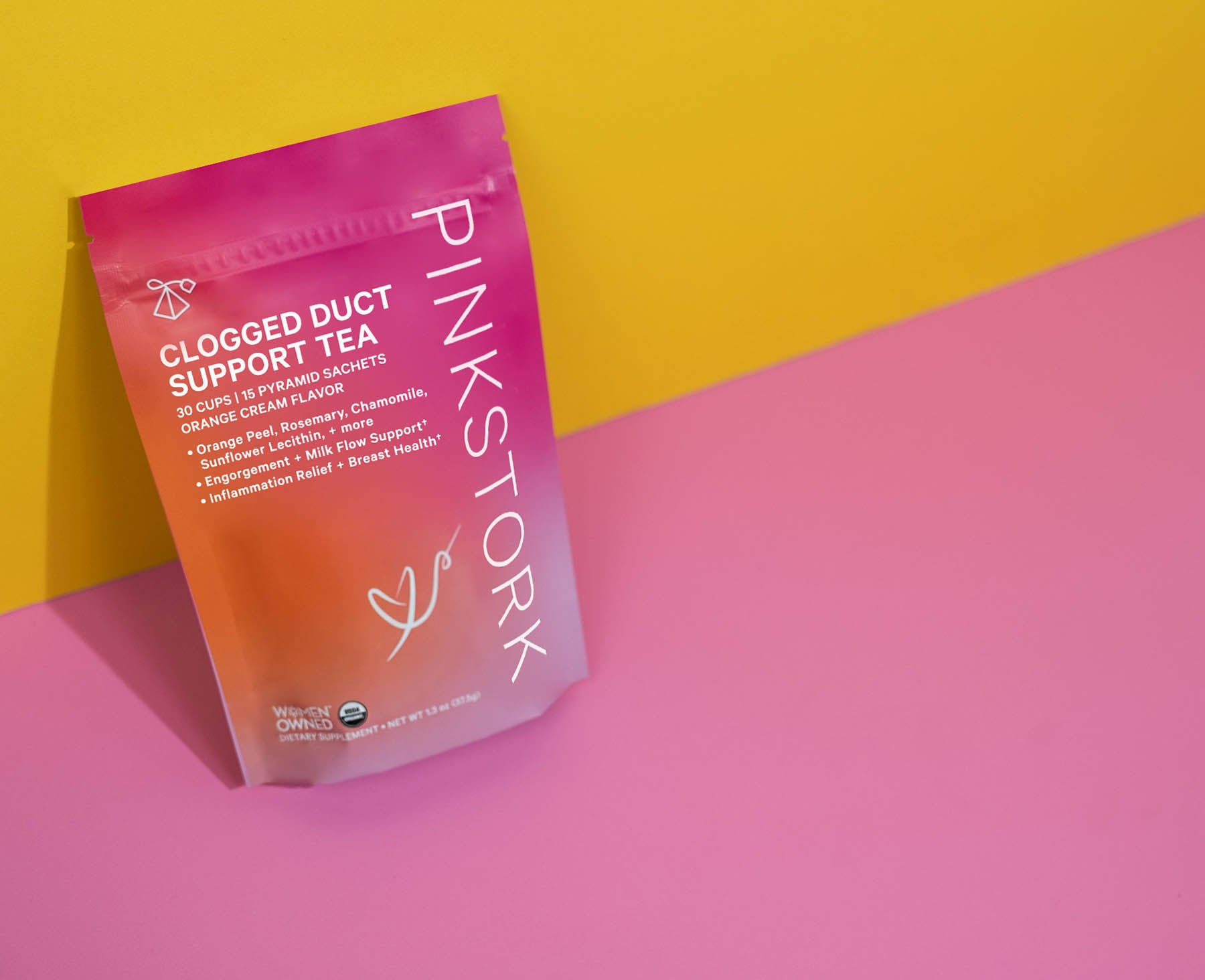 What is in Pink Stork Clogged Duct Tea?