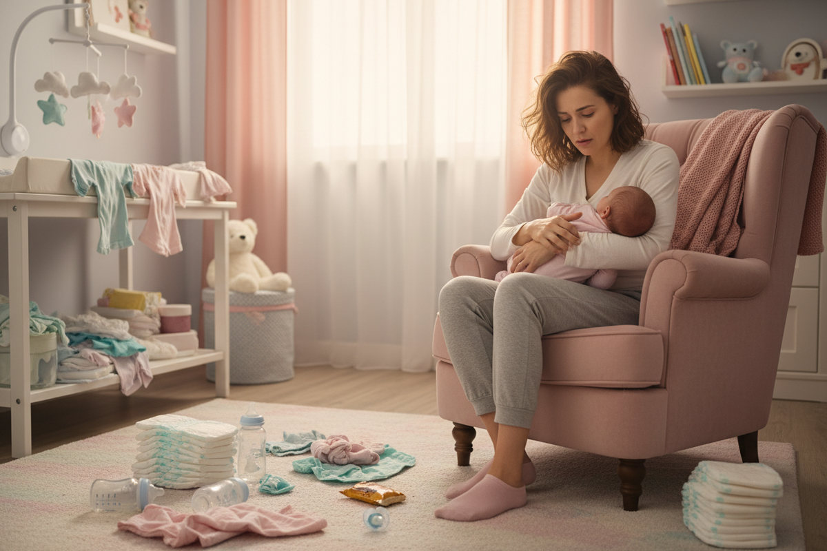 Why is the fourth trimester stress response different from baby blues?