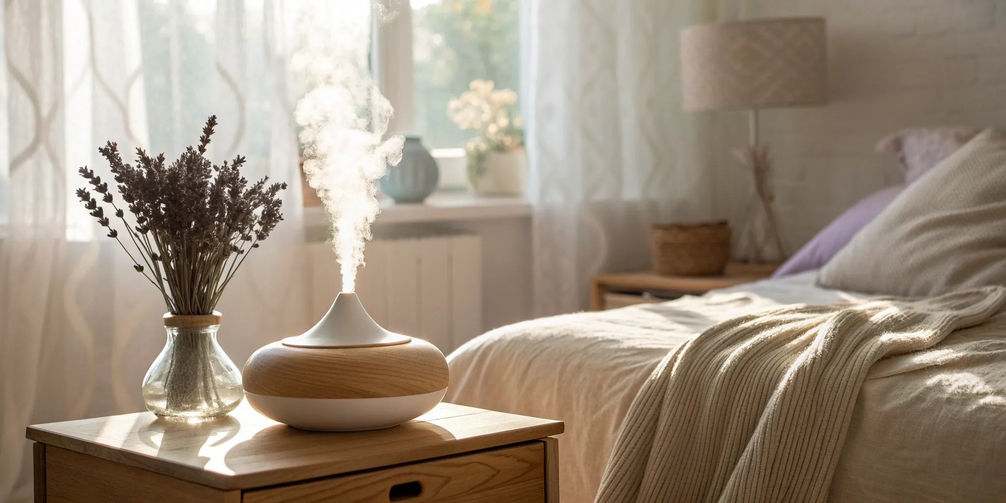 Aromatherapy diffuser and lavender supporting the best supplements for female hormone balance.