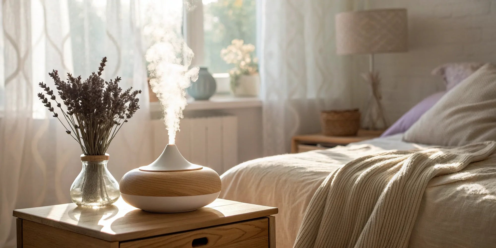 Aromatherapy diffuser and lavender supporting the best supplements for female hormone balance.