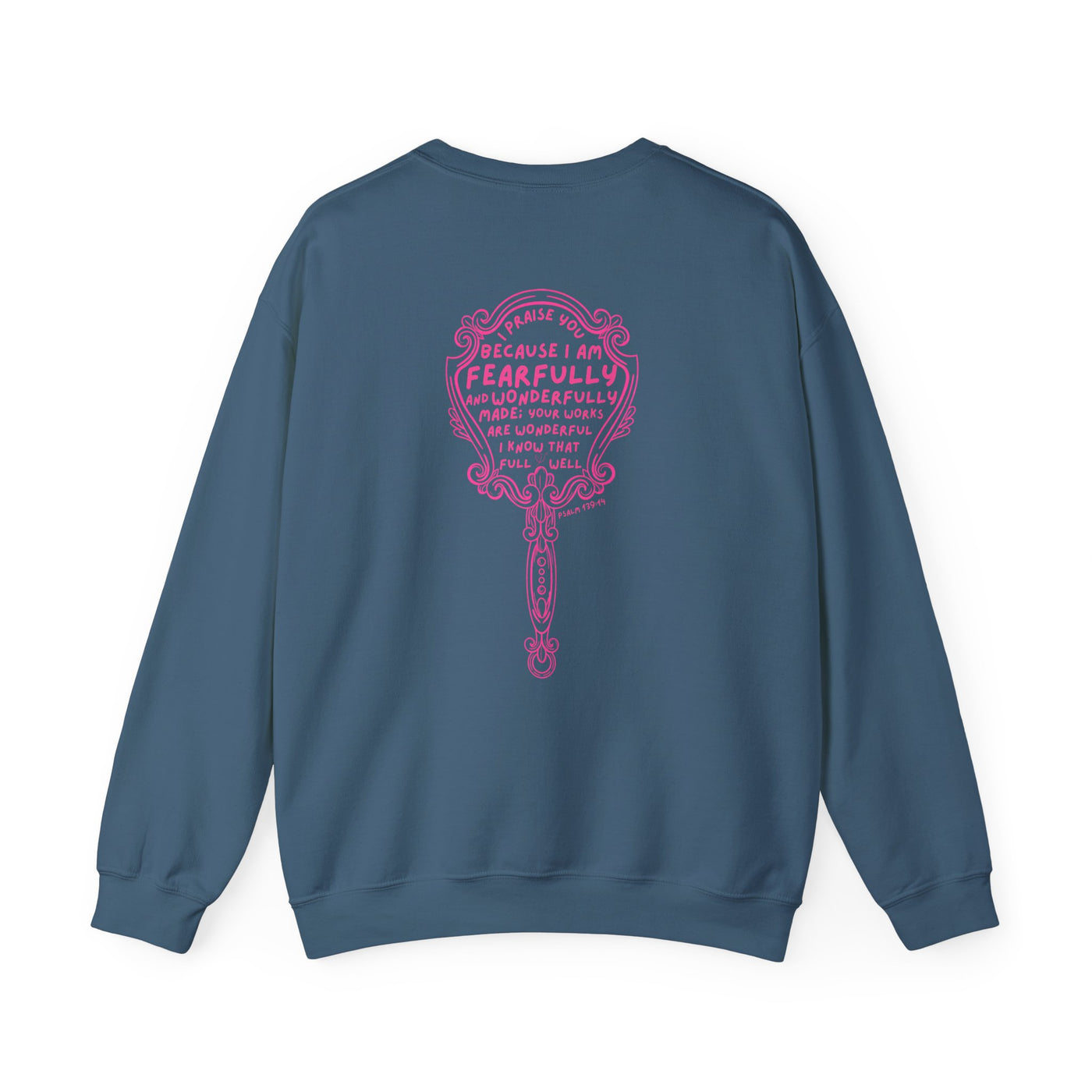 Fearfully and Wonderfully Made Mirror crewneck sweatshirt | faith Christian scripture