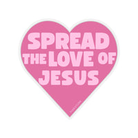 Spread the Love of Jesus Sticker | Christian Stickers | Laptop or Water Bottle Sticker | Clear Vinyl