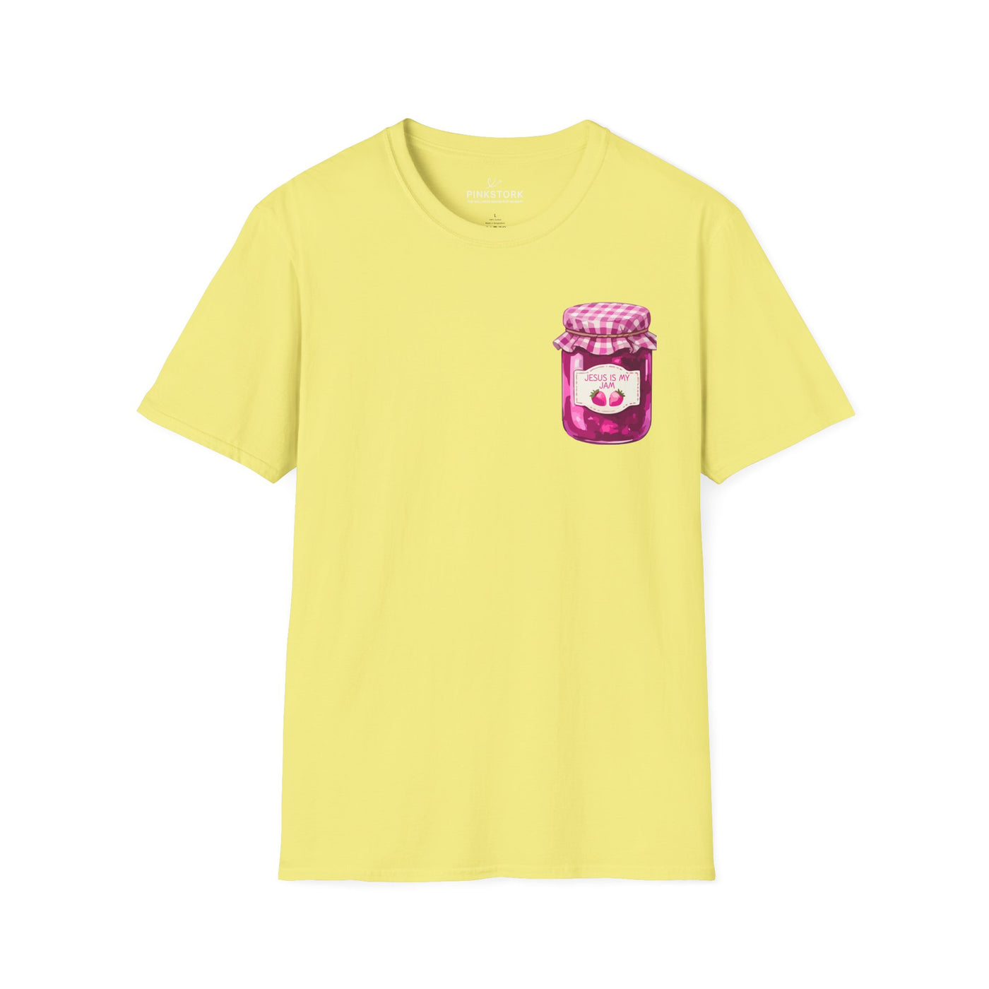 Jesus Is My Jam T-Shirt | Jam Jar Illustration, Christian Faith Tee | 100% Ringspun Cotton | Soft, Cozy, Comfy Christian Shirts for Moms