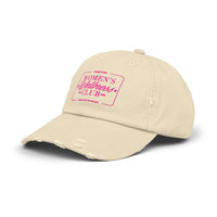 Pink Stork Women's Wellness Club Cap | Distressed Baseball Hat, Pink Retro Logo