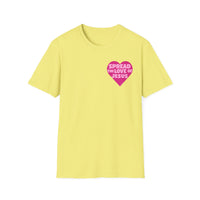 Spread the Love of Jesus T-Shirt | Pink Heart Christian Tee for Women | Soft, LightWeight Cotton T Shirt | 100% Ringspun Cotton