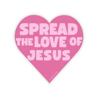 Spread the Love of Jesus Sticker | Christian Stickers | Laptop or Water Bottle Sticker | Clear Vinyl