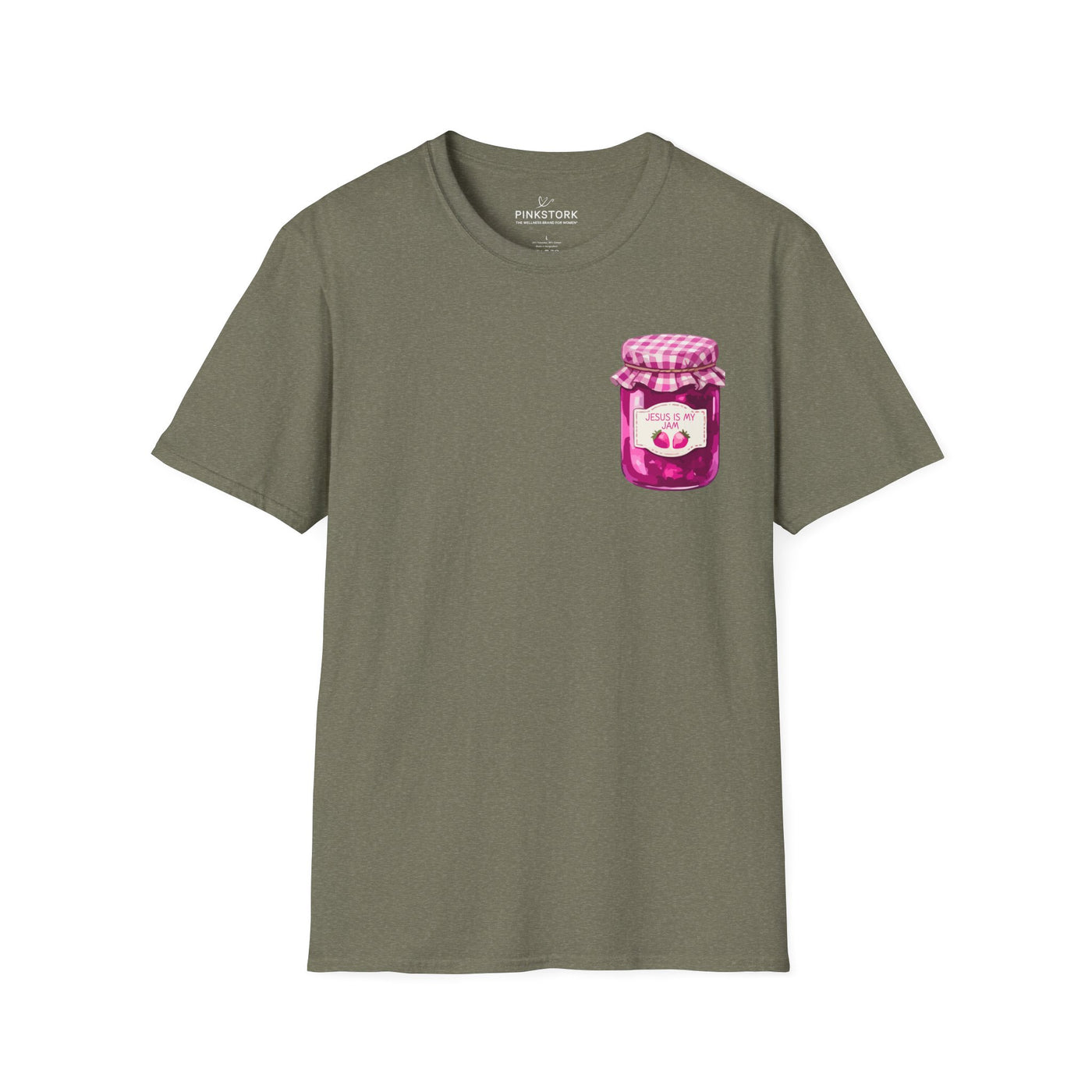 Jesus Is My Jam T-Shirt | Jam Jar Illustration, Christian Faith Tee | 100% Ringspun Cotton | Soft, Cozy, Comfy Christian Shirts for Moms