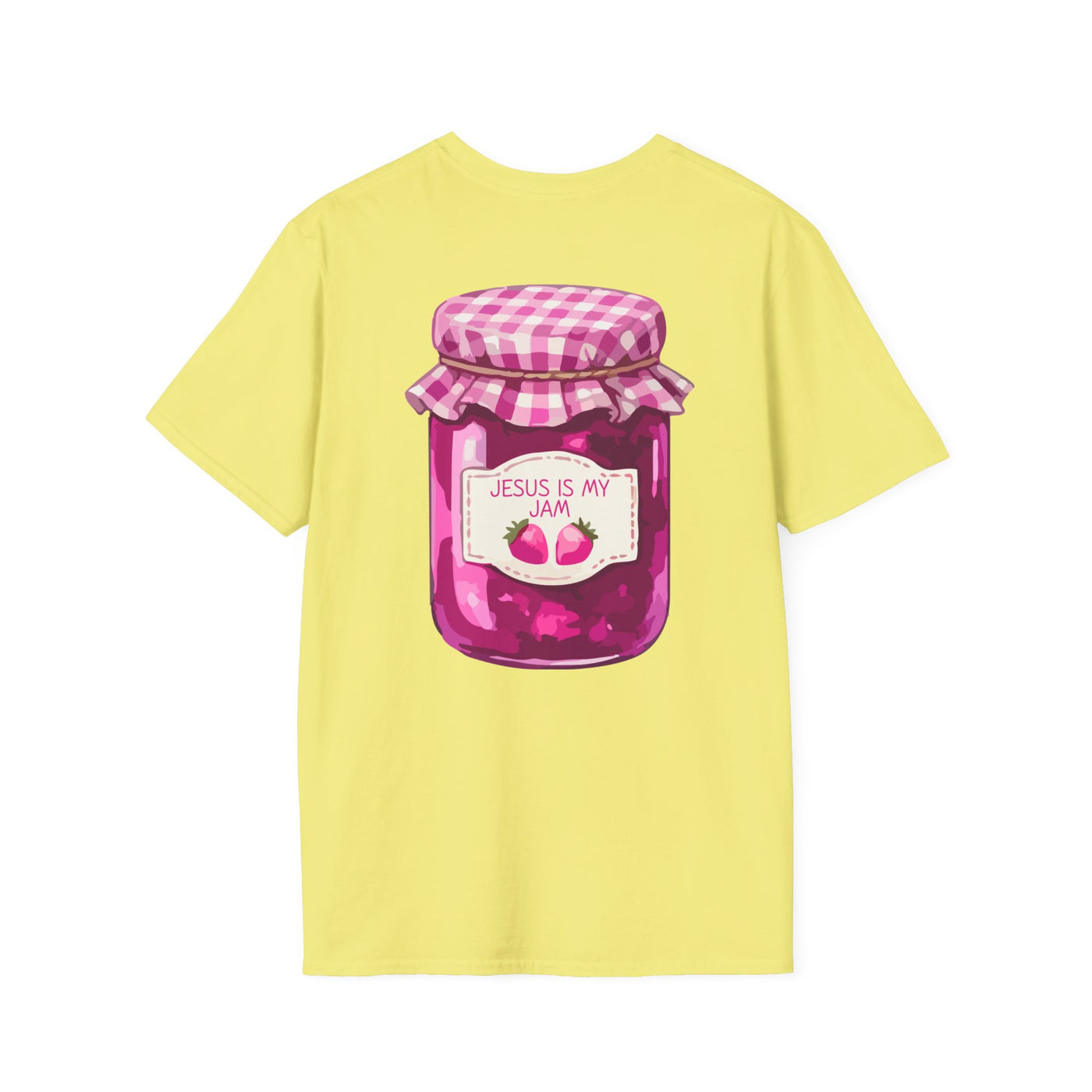 Jesus Is My Jam T-Shirt | Jam Jar Illustration, Christian Faith Tee | 100% Ringspun Cotton | Soft, Cozy, Comfy Christian Shirts for Moms