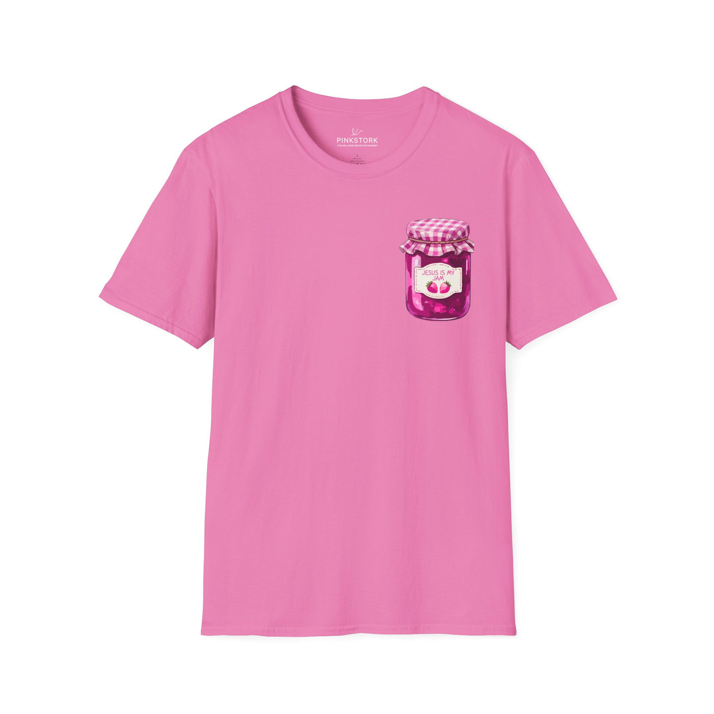 Jesus Is My Jam T-Shirt | Jam Jar Illustration, Christian Faith Tee | 100% Ringspun Cotton | Soft, Cozy, Comfy Christian Shirts for Moms