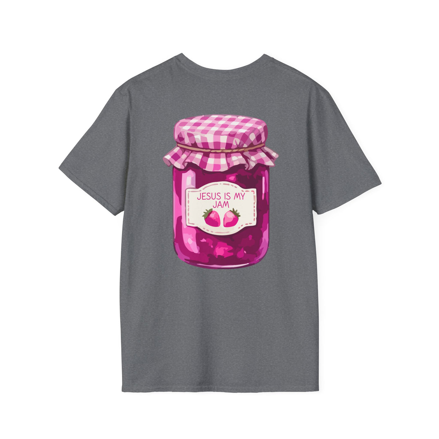 Jesus Is My Jam T-Shirt | Jam Jar Illustration, Christian Faith Tee | 100% Ringspun Cotton | Soft, Cozy, Comfy Christian Shirts for Moms