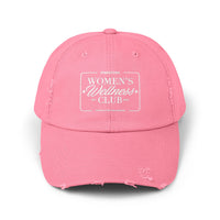 Pink Stork Women's Wellness Club Cap | Distressed Baseball Hat, Pink Retro Logo