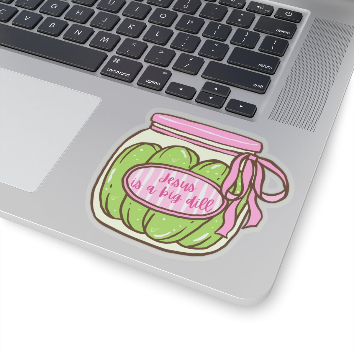 Jesus is a Big Dill Kiss-Cut Sticker | Pickle Jar Illustration