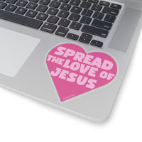 Spread the Love of Jesus Sticker | Christian Stickers | Laptop or Water Bottle Sticker | Clear Vinyl