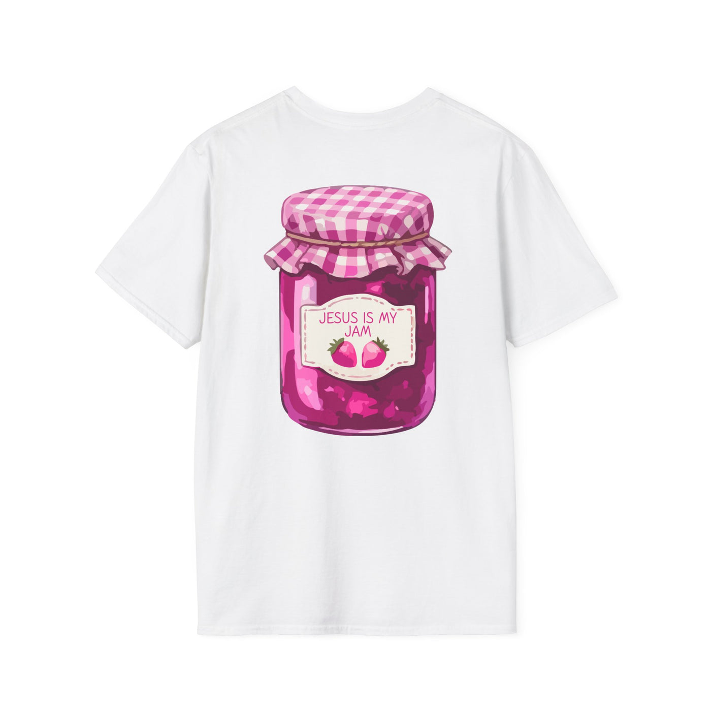 Jesus Is My Jam T-Shirt | Jam Jar Illustration, Christian Faith Tee | 100% Ringspun Cotton | Soft, Cozy, Comfy Christian Shirts for Moms