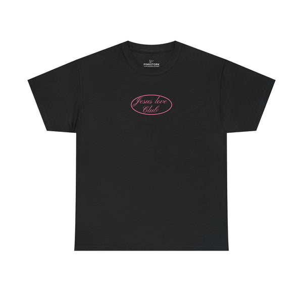 pink hand-drawn heart script tee | white t-shirt