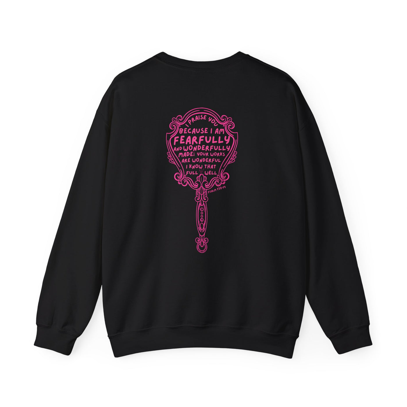 Fearfully and Wonderfully Made Mirror crewneck sweatshirt | faith Christian scripture