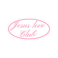 Jesus Love Club sticker | Kiss-cut oval Christian decal