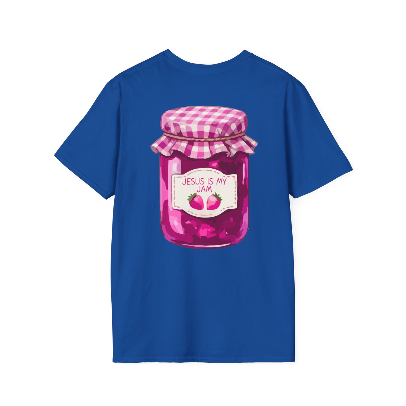 Jesus Is My Jam T-Shirt | Jam Jar Illustration, Christian Faith Tee | 100% Ringspun Cotton | Soft, Cozy, Comfy Christian Shirts for Moms