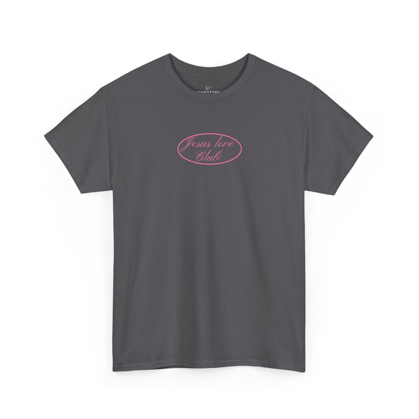 pink hand-drawn heart script tee | white t-shirt