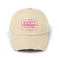 Pink Stork Women's Wellness Club Cap | Distressed Baseball Hat, Pink Retro Logo
