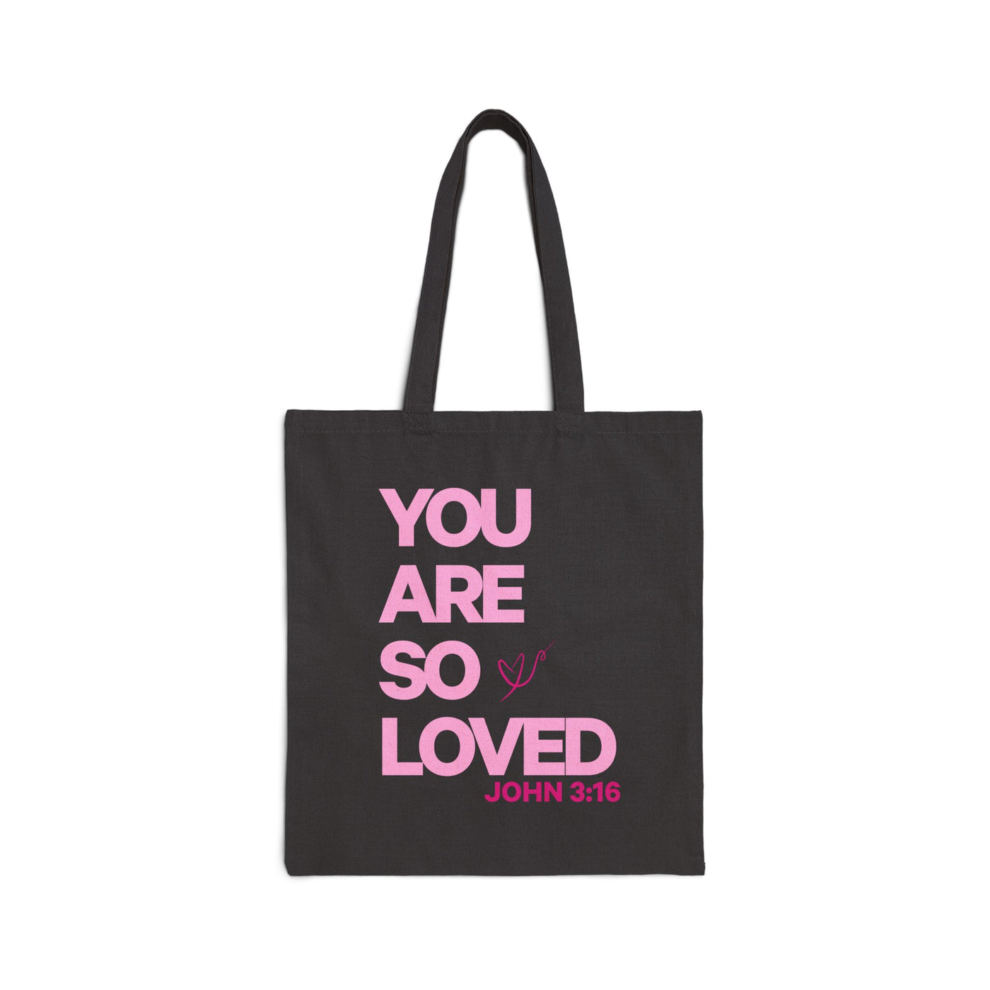 You Are So Loved Tote Bag | John 3:16 Scripture Canvas Tote
