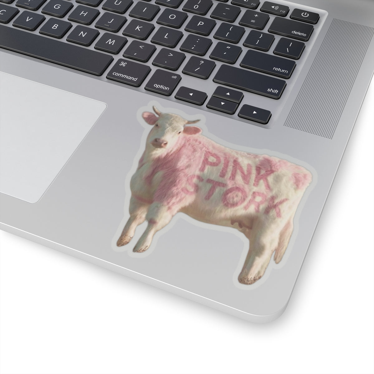 Pink Stork Pink Cow Sticker | Laptop or Water Bottle Sticker | Vinyl