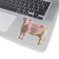 Pink Stork Pink Cow Sticker | Laptop or Water Bottle Sticker | Vinyl