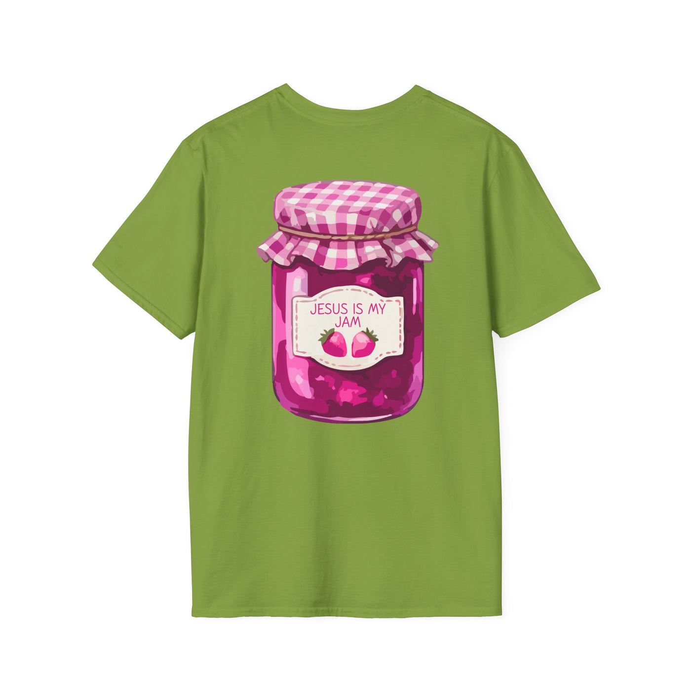 Jesus Is My Jam T-Shirt | Jam Jar Illustration, Christian Faith Tee | 100% Ringspun Cotton | Soft, Cozy, Comfy Christian Shirts for Moms