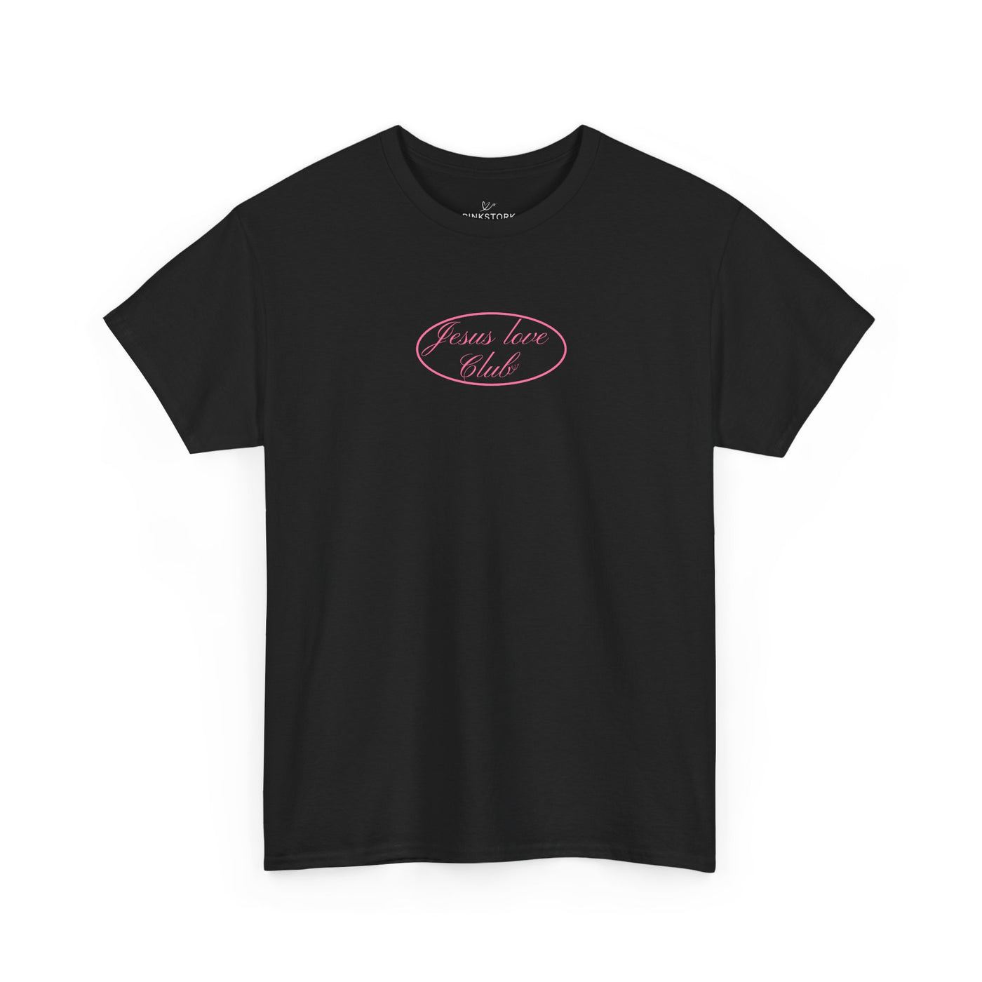 pink hand-drawn heart script tee | white t-shirt
