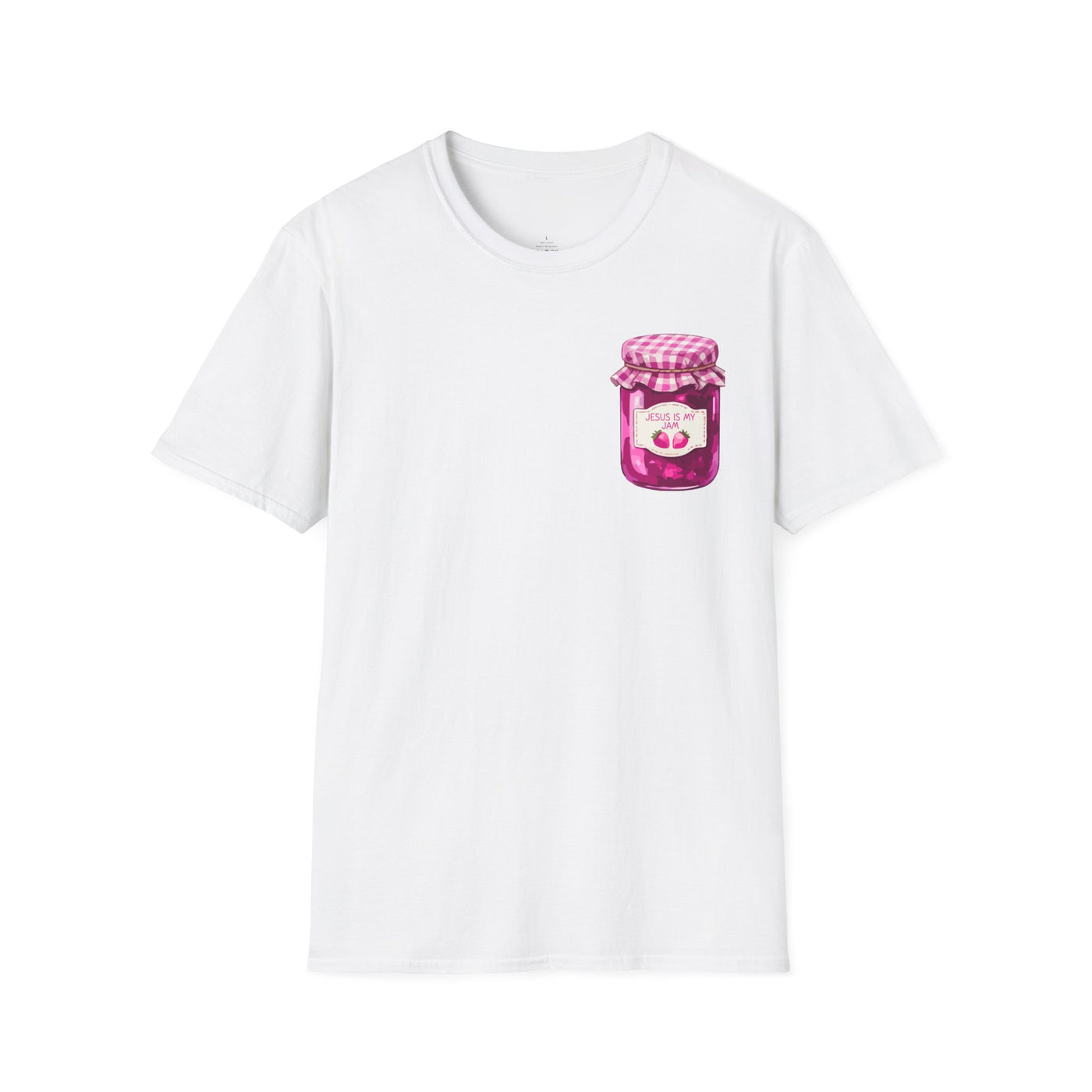 Jesus Is My Jam T-Shirt | Jam Jar Illustration, Christian Faith Tee | 100% Ringspun Cotton | Soft, Cozy, Comfy Christian Shirts for Moms