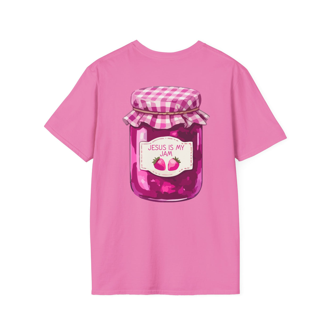 Jesus Is My Jam T-Shirt | Jam Jar Illustration, Christian Faith Tee | 100% Ringspun Cotton | Soft, Cozy, Comfy Christian Shirts for Moms