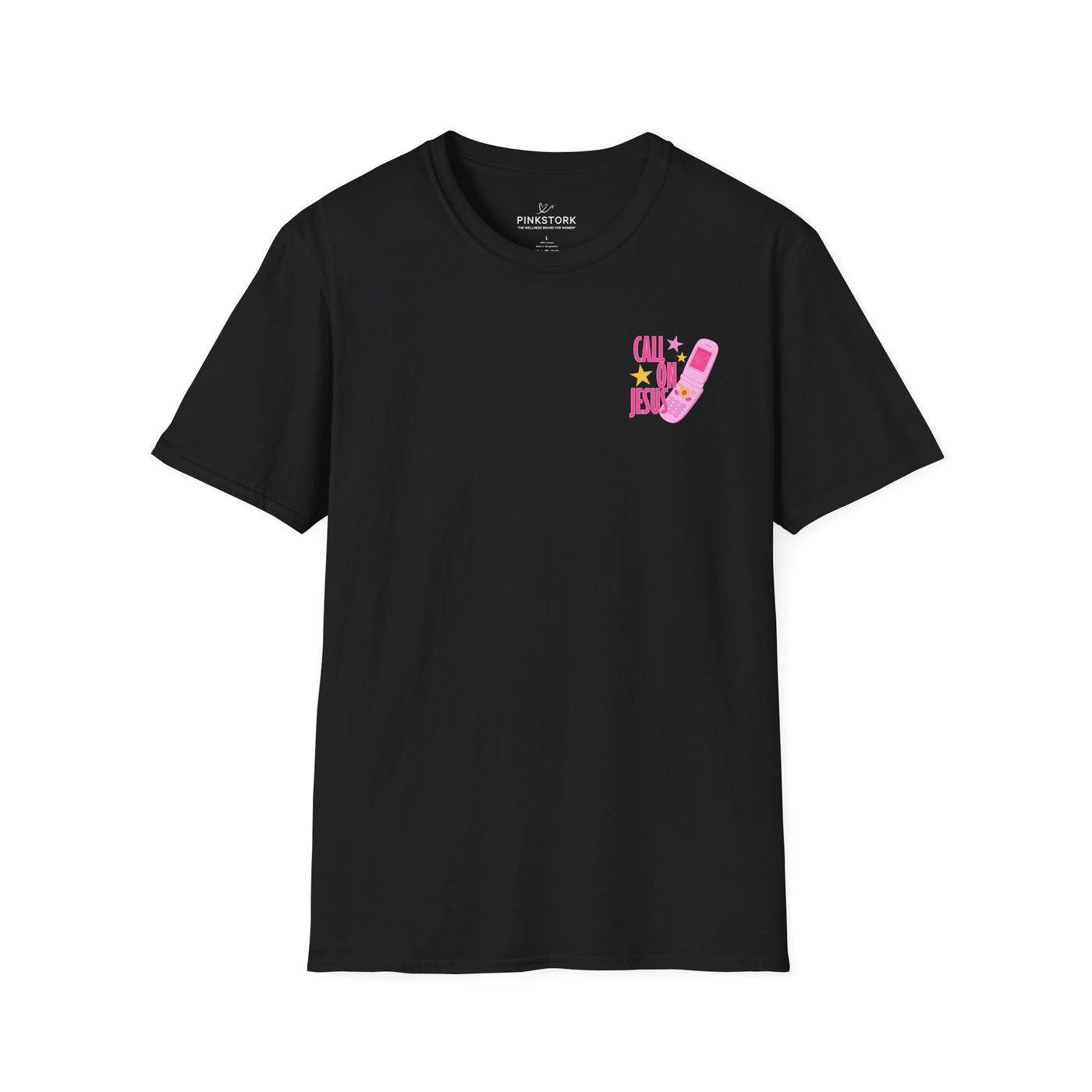 Call On Jesus pink flip phone T-Shirt | Christian faith tee