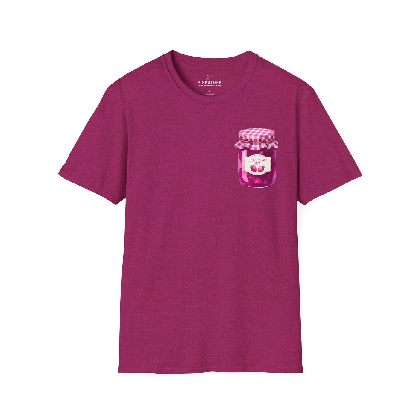 Jesus Is My Jam T-Shirt | Jam Jar Illustration, Christian Faith Tee | 100% Ringspun Cotton | Soft, Cozy, Comfy Christian Shirts for Moms