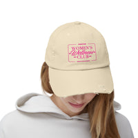Pink Stork Women's Wellness Club Cap | Distressed Baseball Hat, Pink Retro Logo