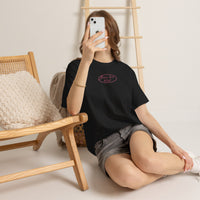 pink hand-drawn heart script tee | white t-shirt