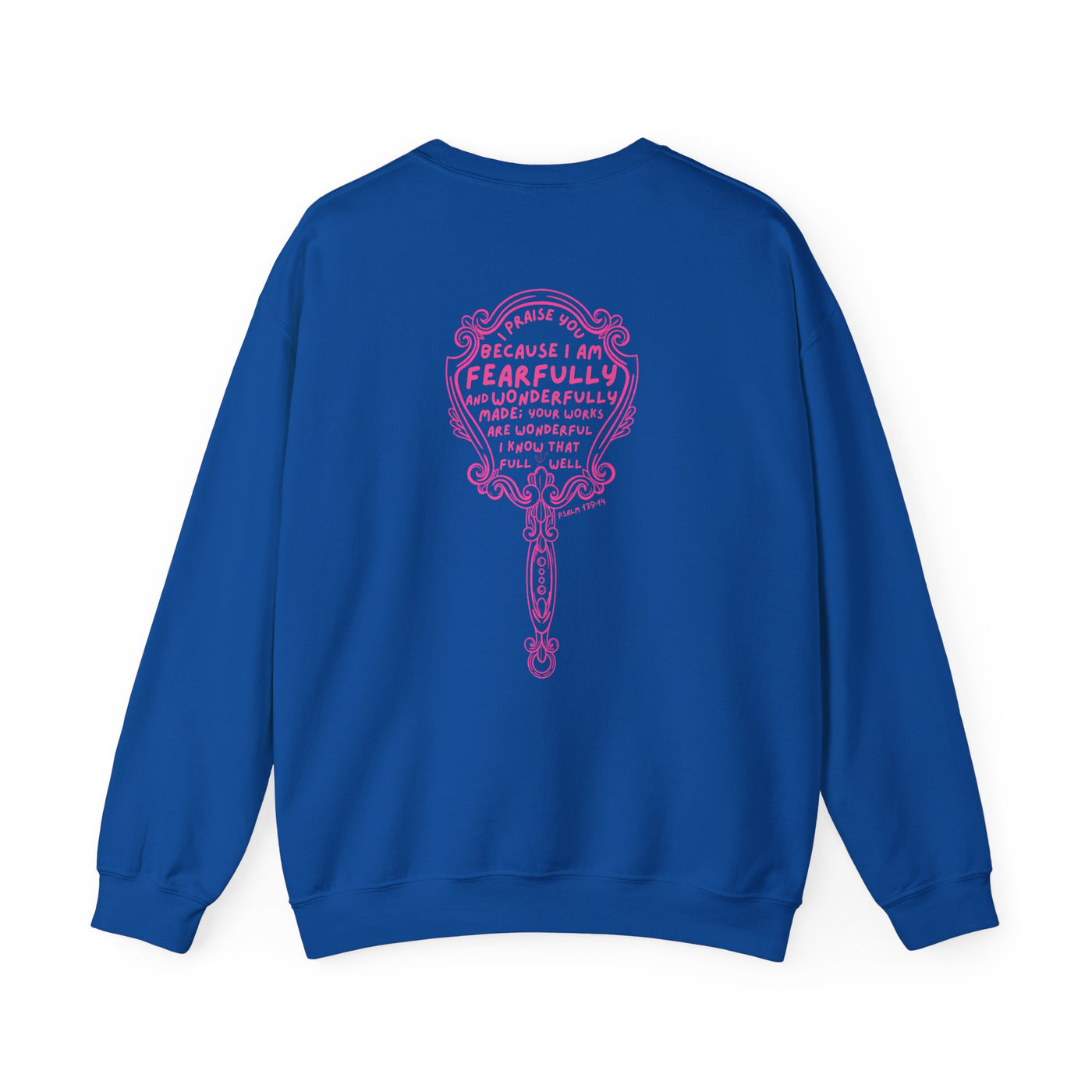Fearfully and Wonderfully Made Mirror crewneck sweatshirt | faith Christian scripture