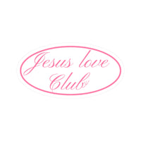 Jesus Love Club sticker | Kiss-cut oval Christian decal