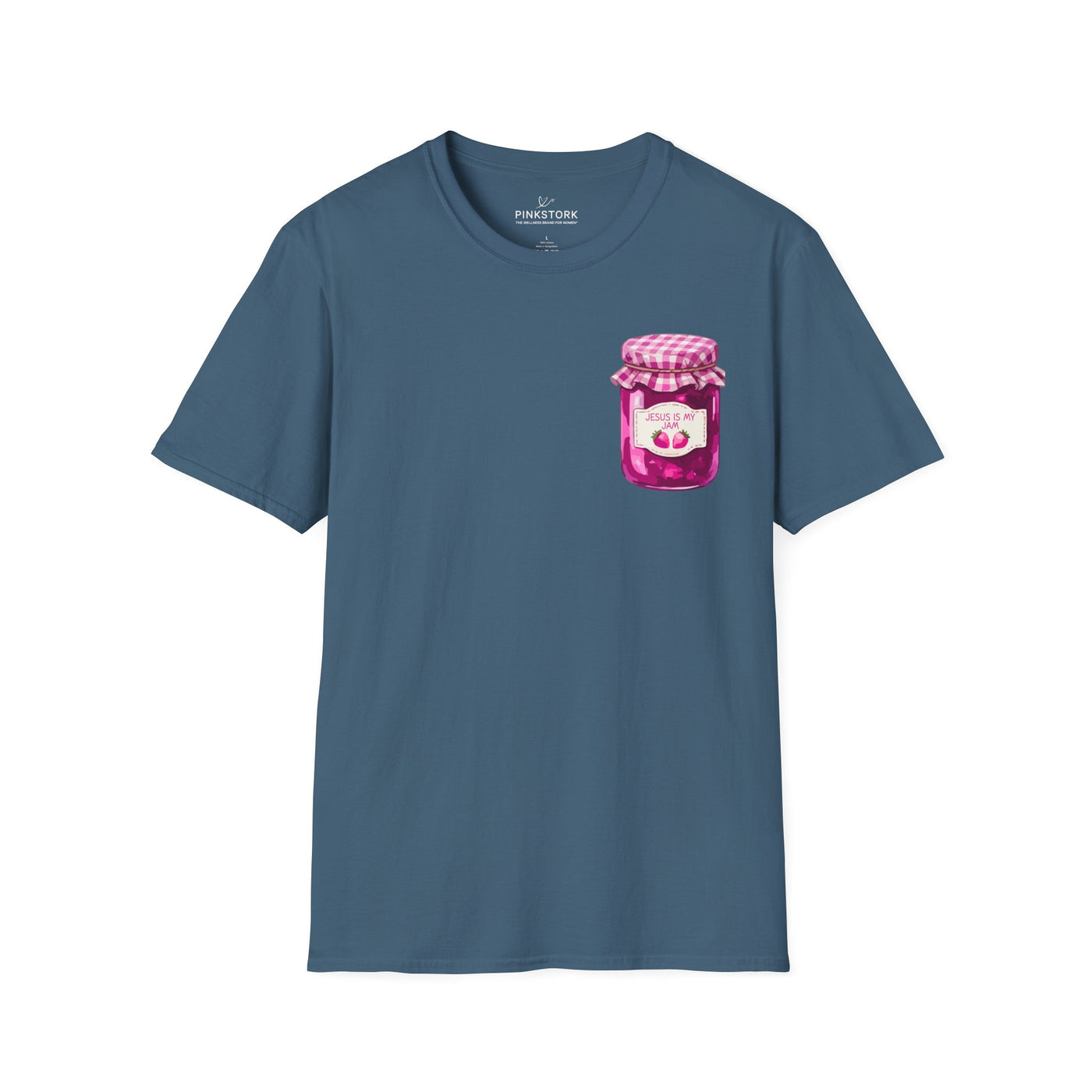 Jesus Is My Jam T-Shirt | Jam Jar Illustration, Christian Faith Tee | 100% Ringspun Cotton | Soft, Cozy, Comfy Christian Shirts for Moms