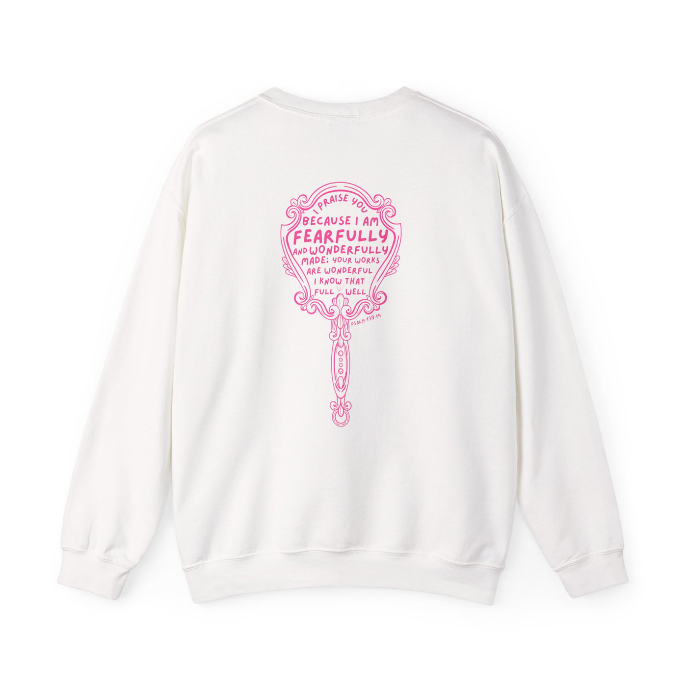Fearfully and Wonderfully Made Mirror crewneck sweatshirt | faith Christian scripture