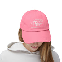 Pink Stork Women's Wellness Club Cap | Distressed Baseball Hat, Pink Retro Logo