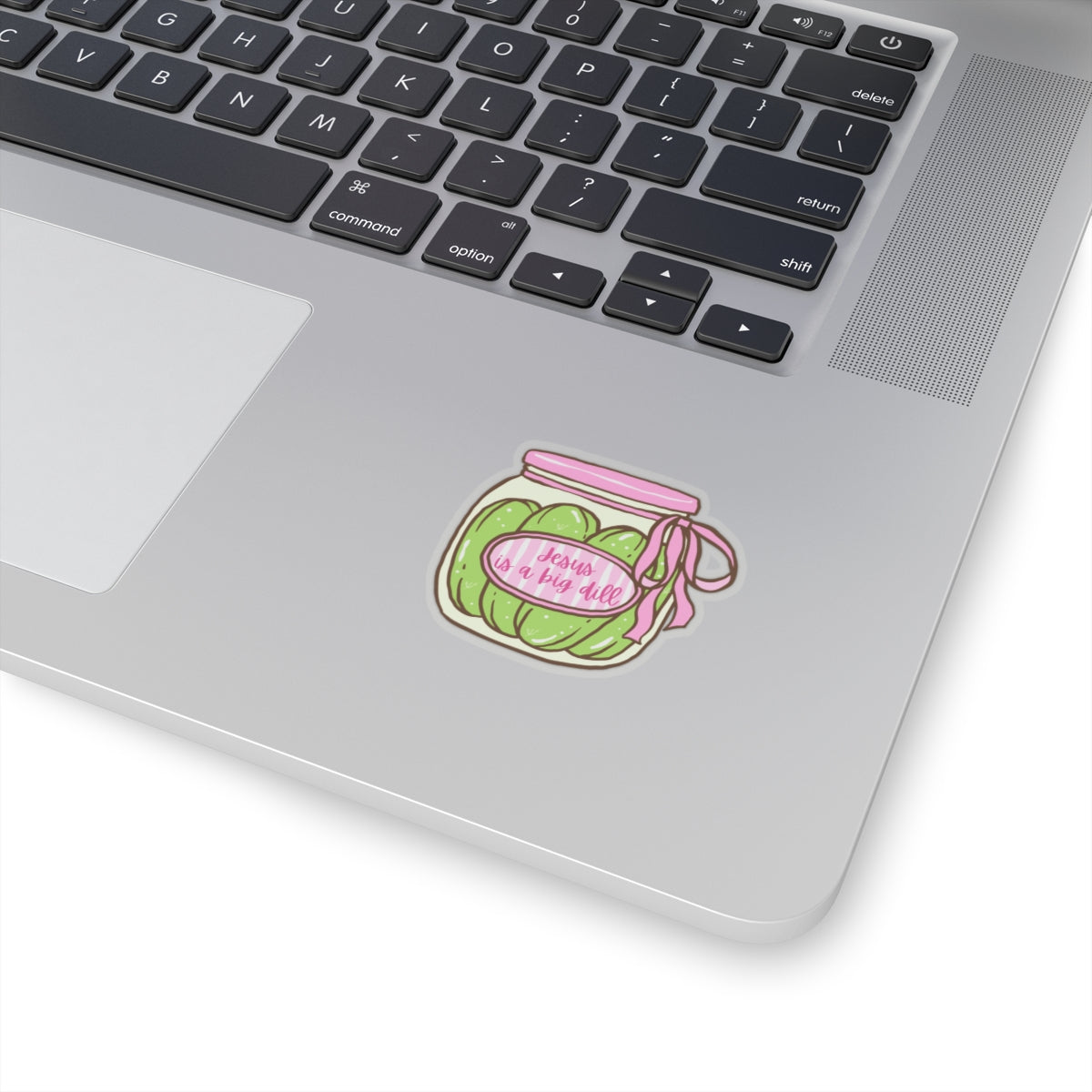 Jesus is a Big Dill Kiss-Cut Sticker | Pickle Jar Illustration