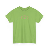 pink hand-drawn heart script tee | white t-shirt