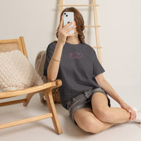 pink hand-drawn heart script tee | white t-shirt